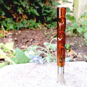 Le Sceptre d'Hestia - orange glass stem for Dynavap