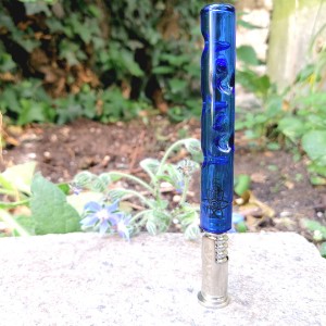 Le Sceptre d'Ino - blue glass stem for Dynavap